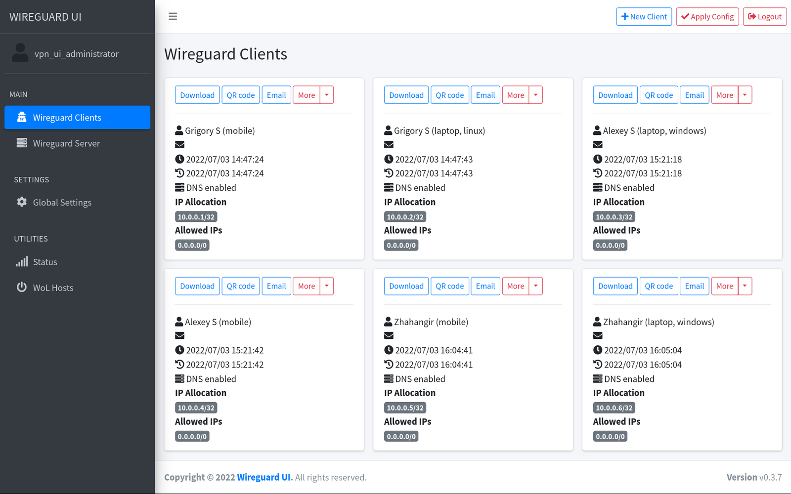 WireGuard VPN & Cloud Sandbox Dashboard