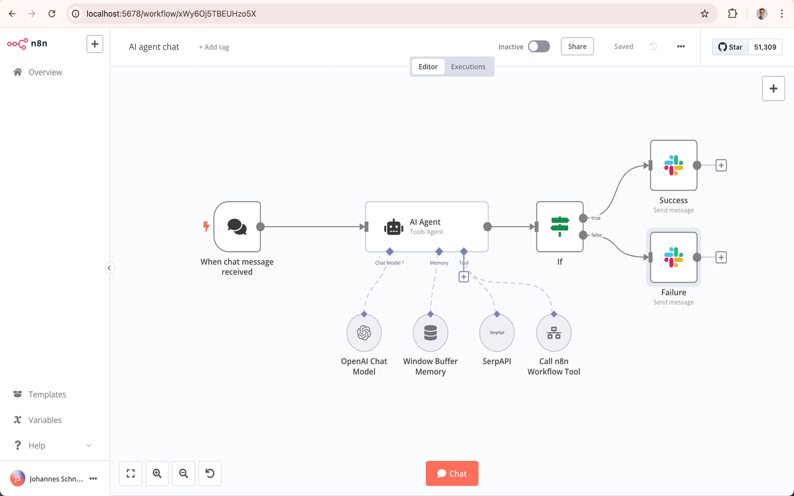 n8n Autonomous AI Agent Workflow